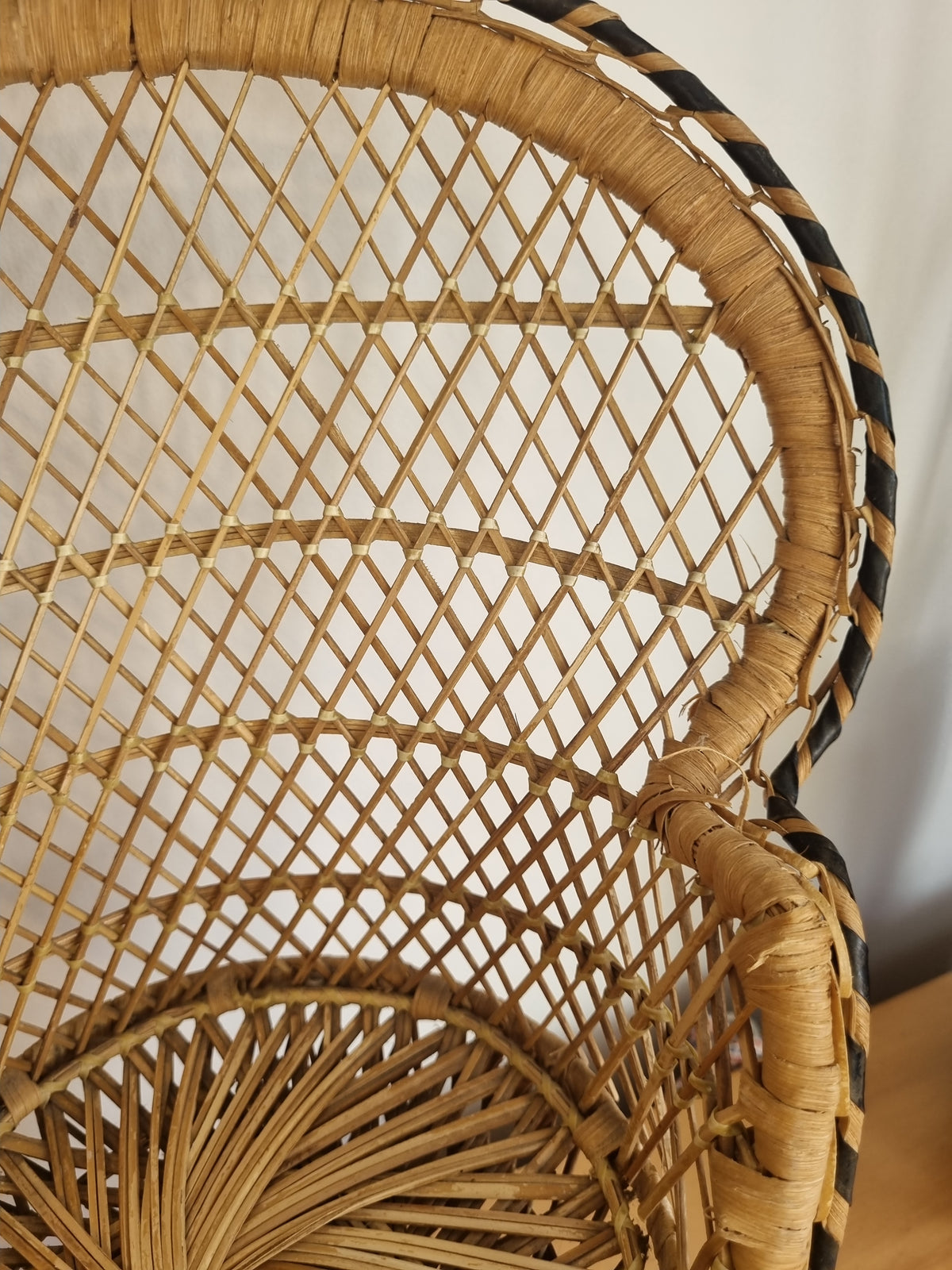 Miniature Cane Peacock Chair