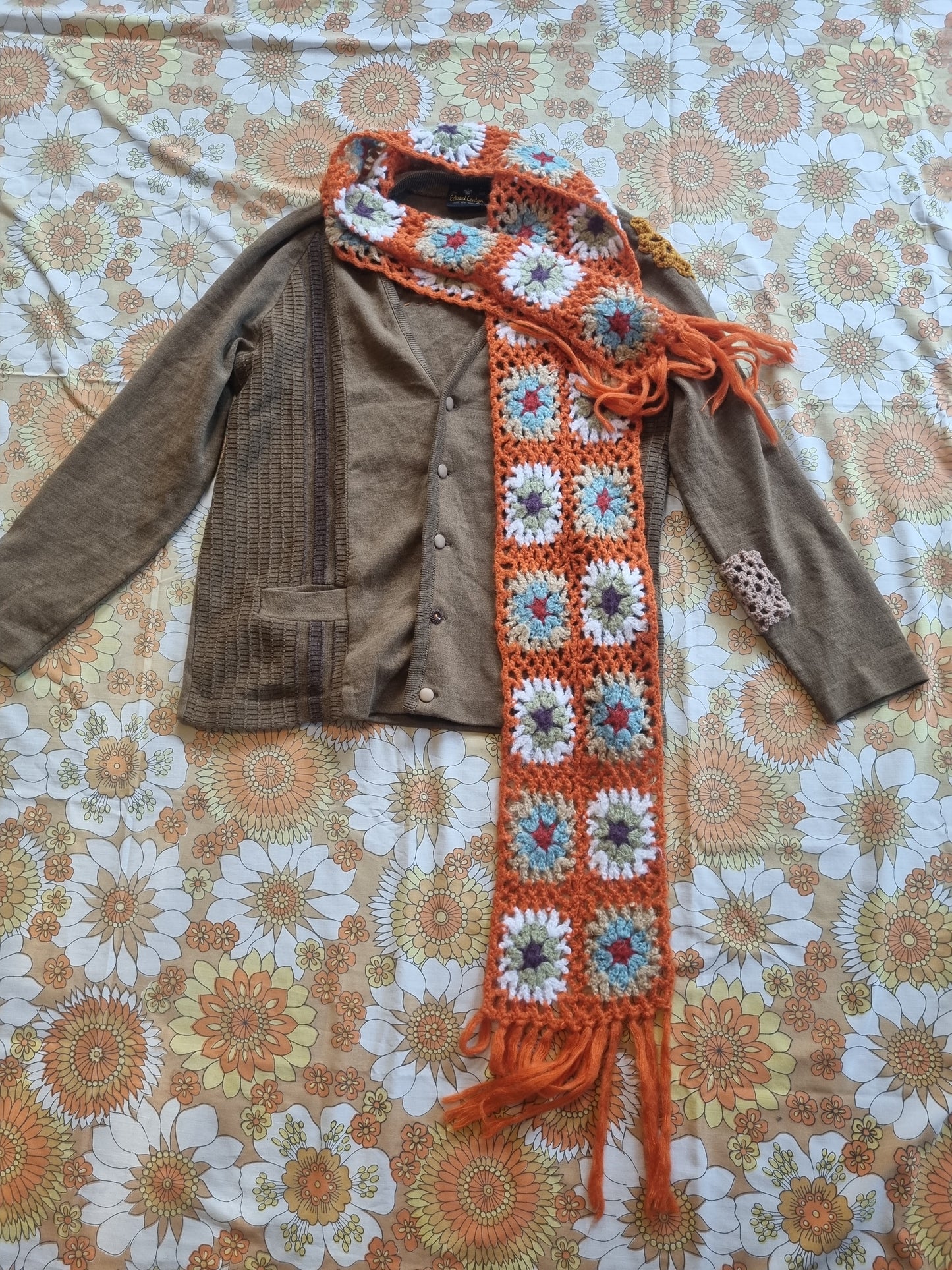 Vintage Grandpa Cardigan - Upcycled Patches