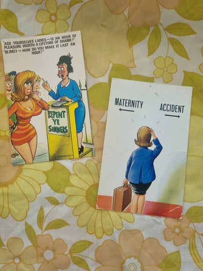 Vintage Postcards "Comic" Series x 2
