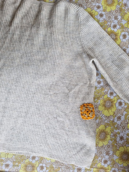 'Upcycled' Jersey - Crochet Doily Patch (L-XL)