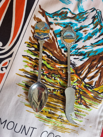 Souvenir Teaspoons - Rotorua and Mt Taranaki