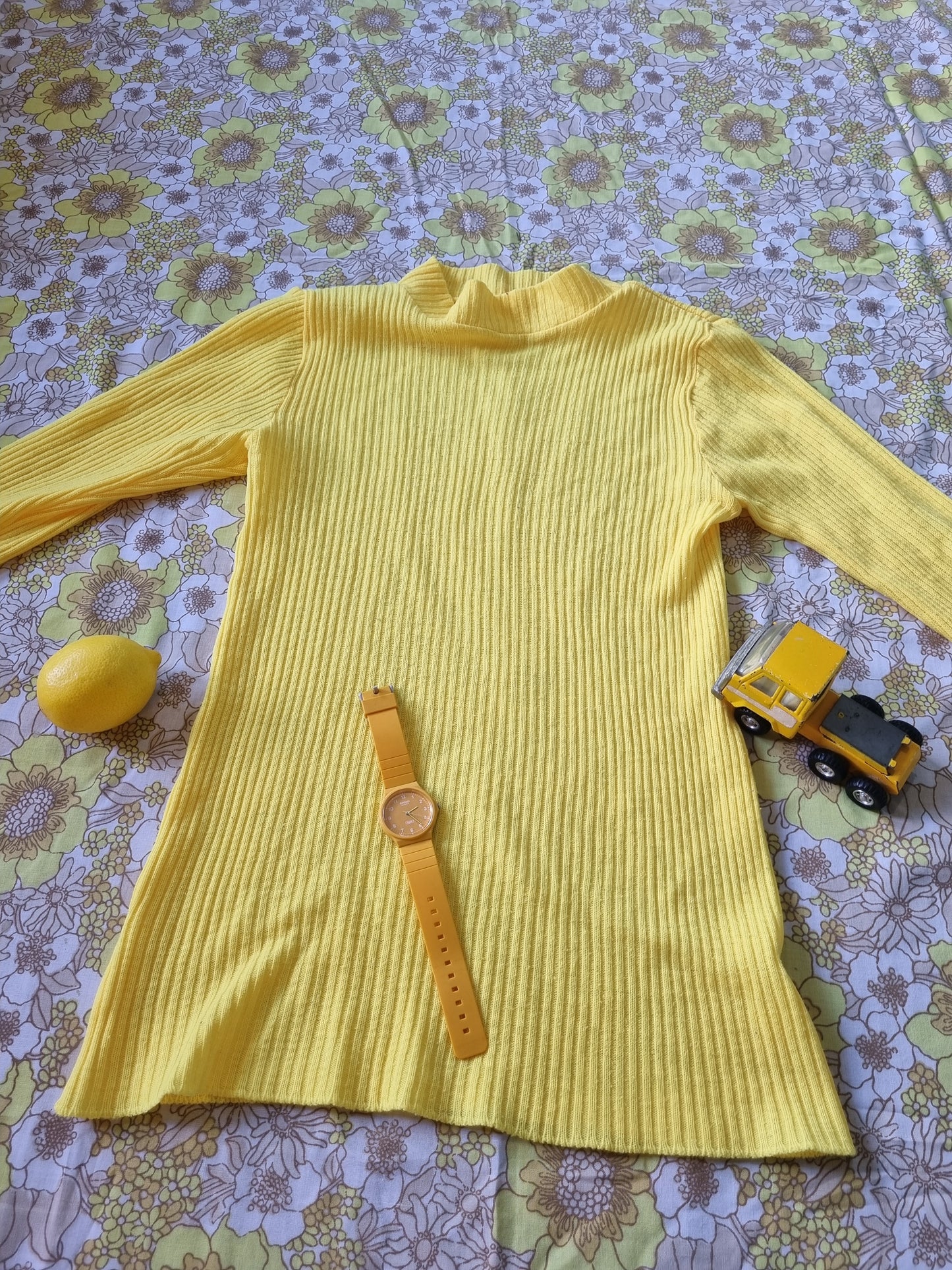 Vintage Yellow Knit Top 'Society' (XS-S)