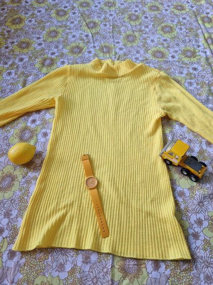 Vintage Yellow Knit Top 'Society' (XS-S)