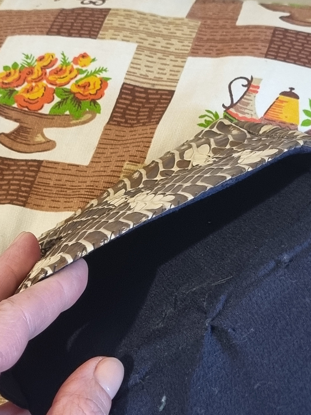 True Vintage 1940s Snakeskin Clutch