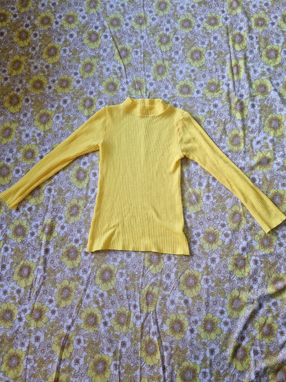 Vintage Yellow Knit Top 'Society' (XS-S)
