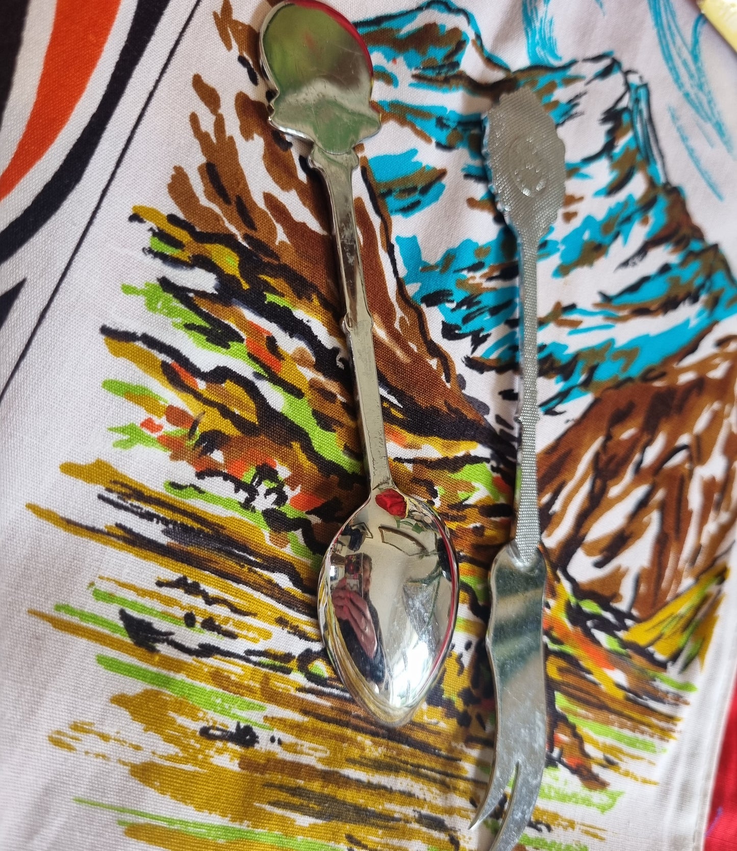 Souvenir Teaspoons - Rotorua and Mt Taranaki