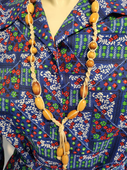 Boho Necklace - Macrame & Wooden Beads