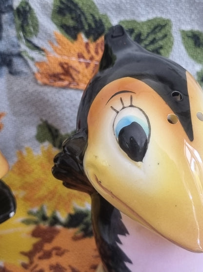 Vintage Salt and Pepper Shakers - Toucans - Made in Japan