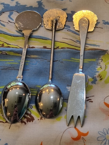 Souvenir Teaspoons x 3 - Southernmost NZ