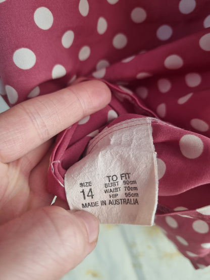 '80s Does '40s Polkadot Blouse (10-14)