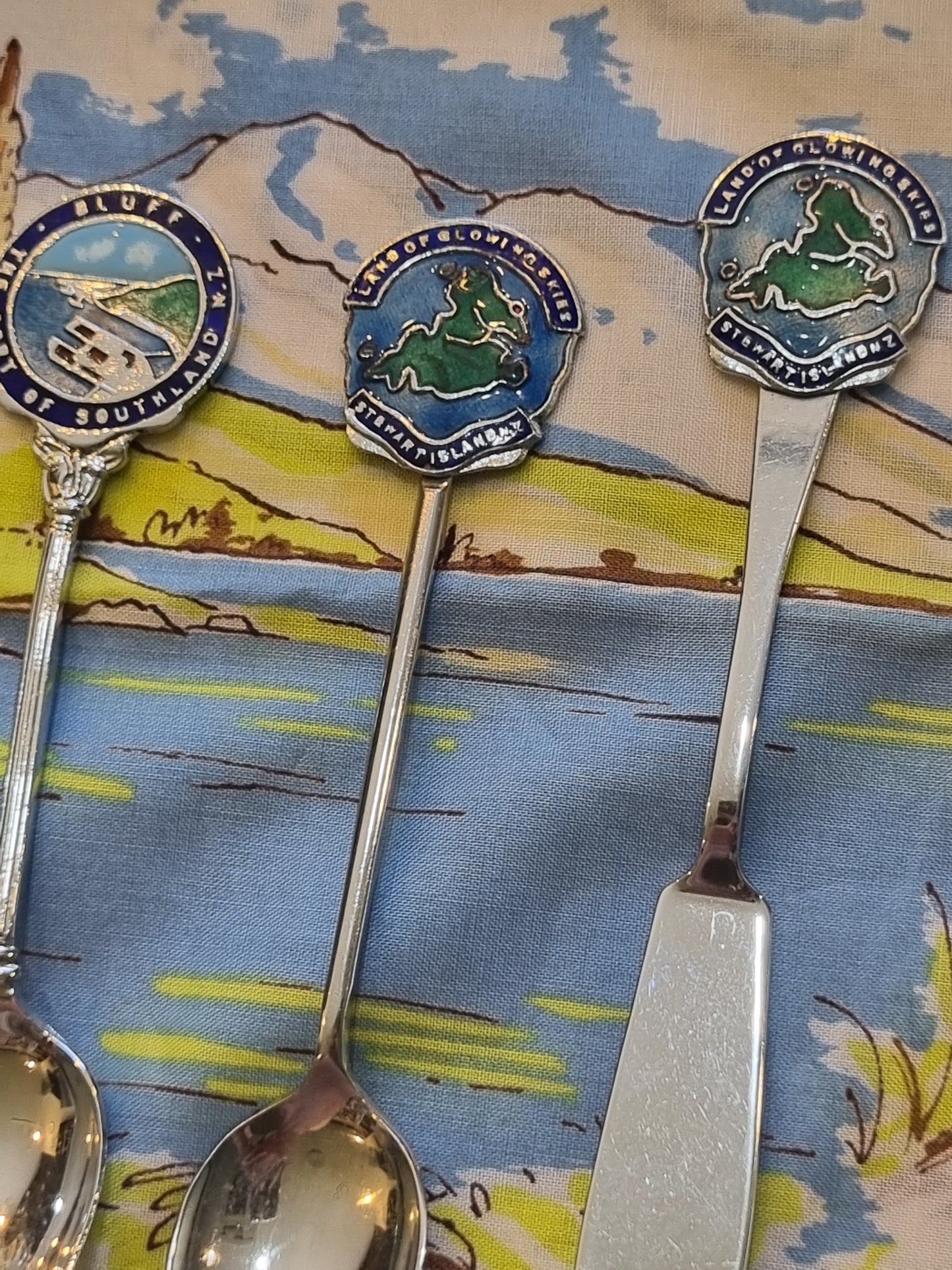 Souvenir Teaspoons x 3 - Southernmost NZ