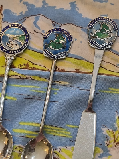 Souvenir Teaspoons x 3 - Southernmost NZ