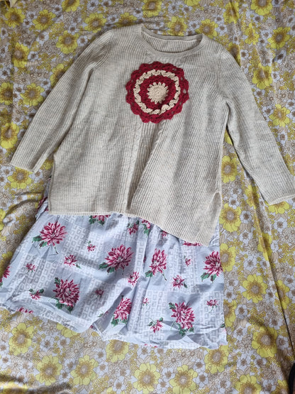 'Upcycled' Jersey - Crochet Doily Patch (L-XL)