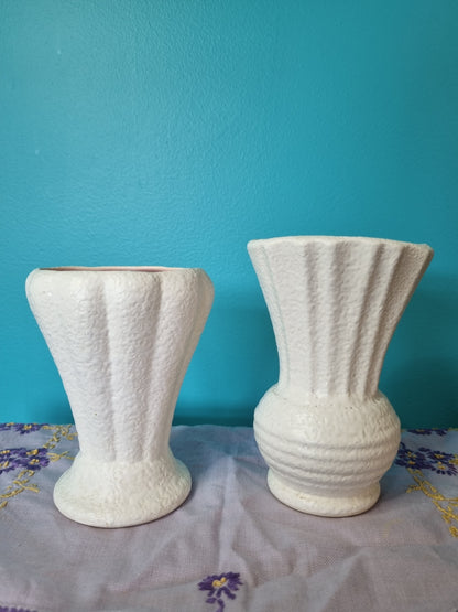 Two Vases by Diana - 'Snowdrift' Glaze
