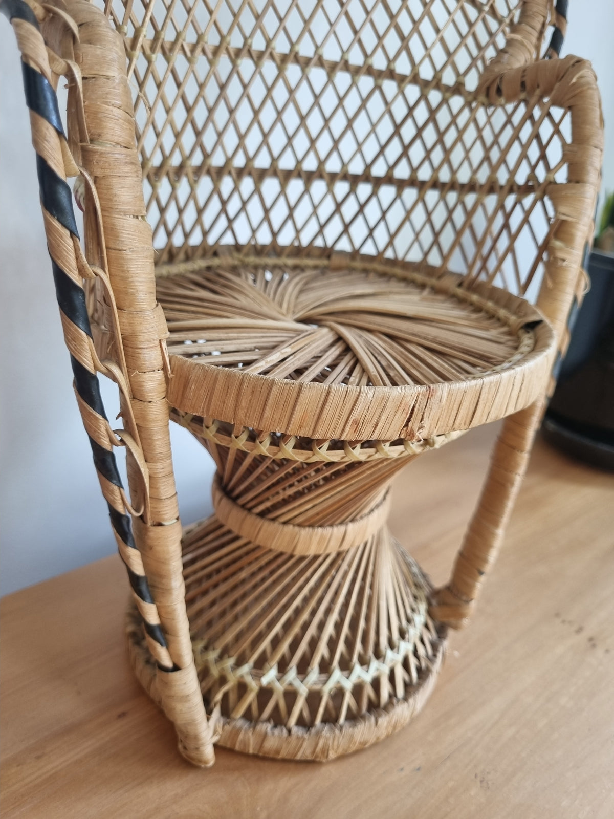 Miniature Cane Peacock Chair