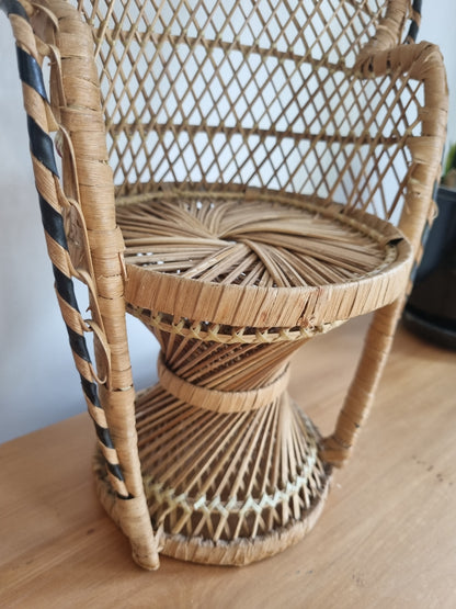 Miniature Cane Peacock Chair
