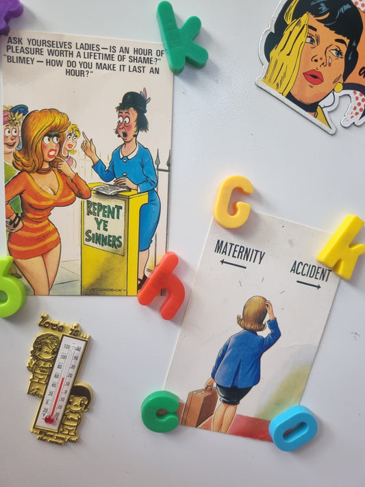 Vintage Postcards "Comic" Series x 2