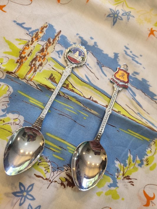 Souvenir teaspoons x 2 - West Coast NZ