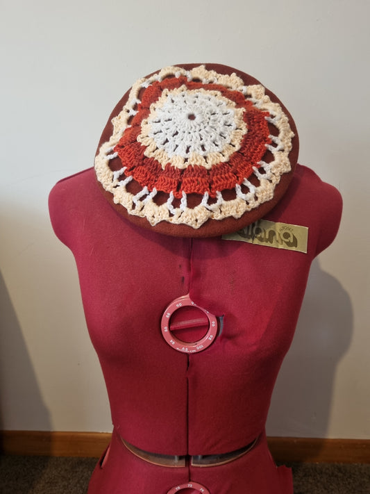 Kangol Beret - Upcycled Doily