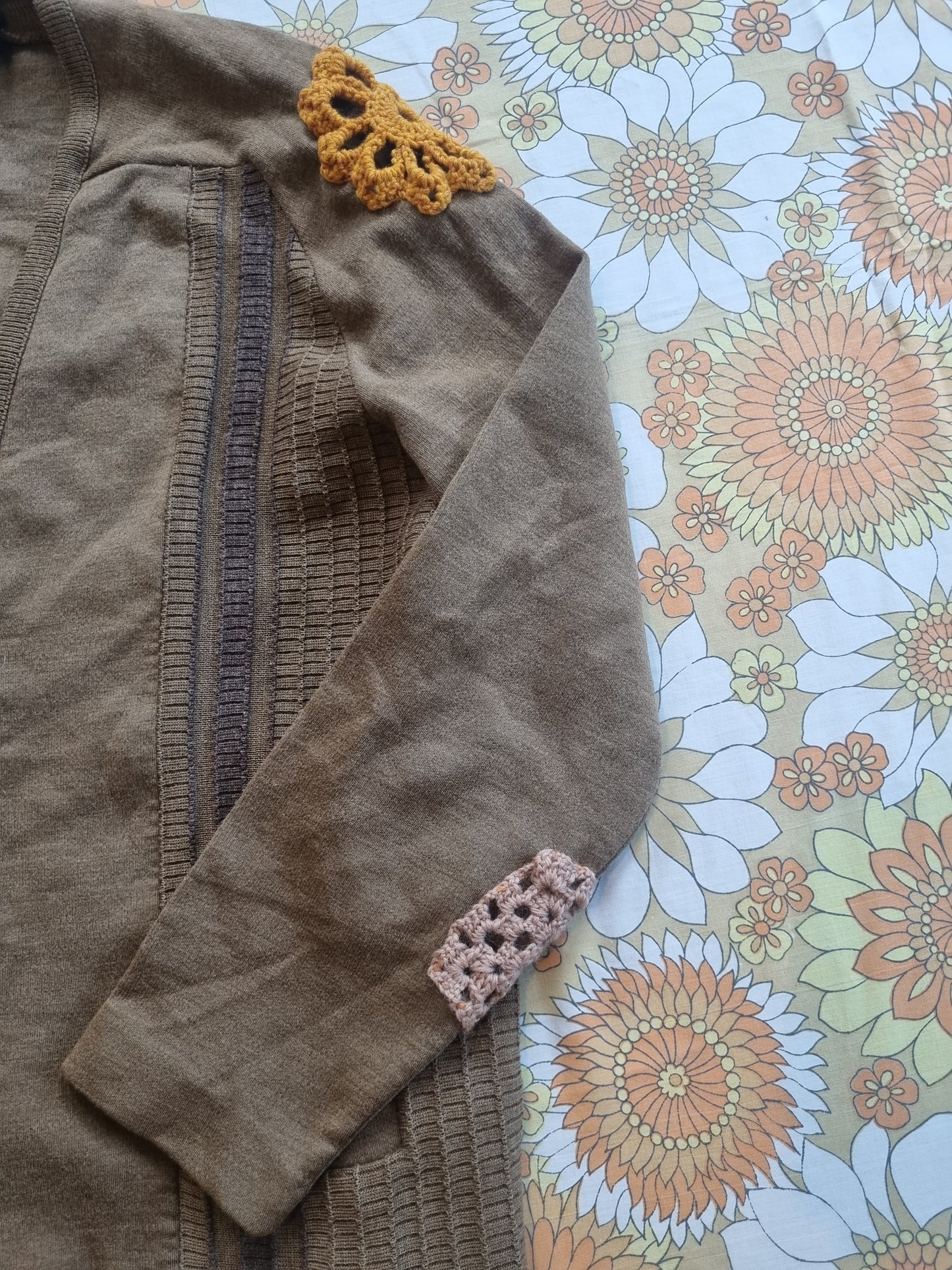 Vintage Grandpa Cardigan - Upcycled Patches