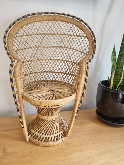 Miniature Cane Peacock Chair