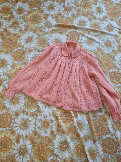 1940s Handknit Bed-Jacket (XS)