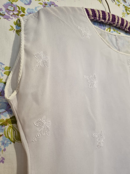 Light Blouse - Embroidered Butterflies (M)