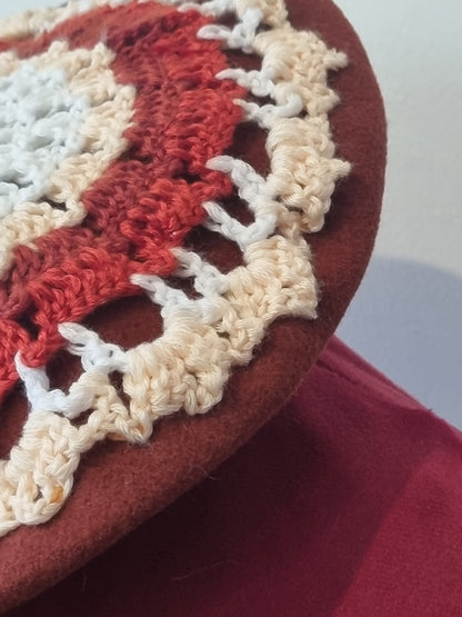 Kangol Beret - Upcycled Doily