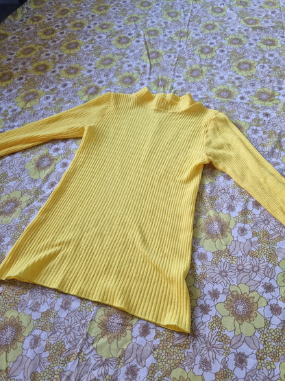 Vintage Yellow Knit Top 'Society' (XS-S)
