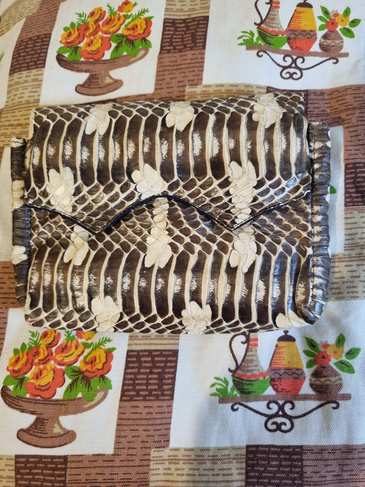 True Vintage 1940s Snakeskin Clutch