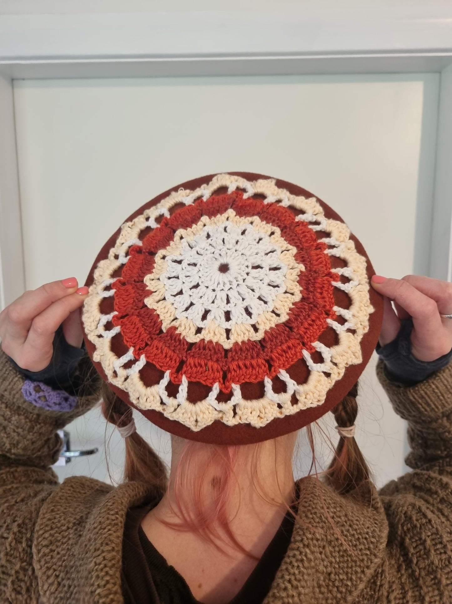 Kangol Beret - Upcycled Doily