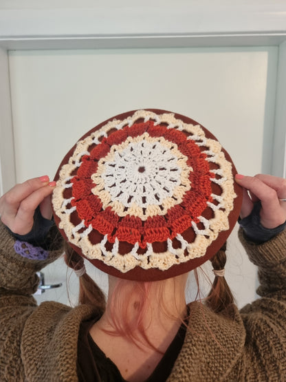 Kangol Beret - Upcycled Doily